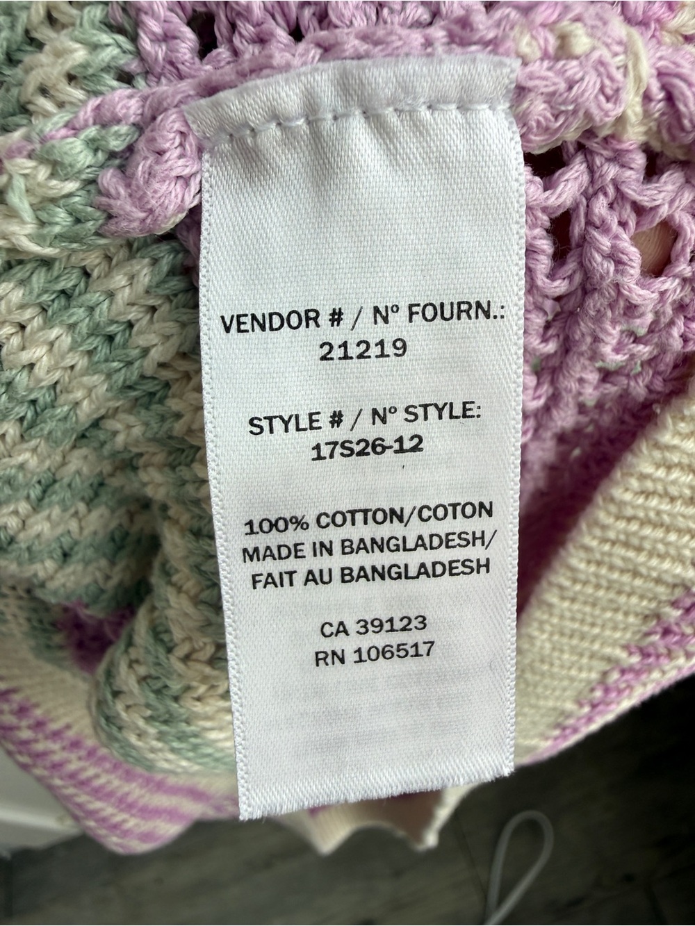 Cottagecore Grandmillenial Northern Reflections Sweater 100% Cotton Size L - Picture 4 of 5